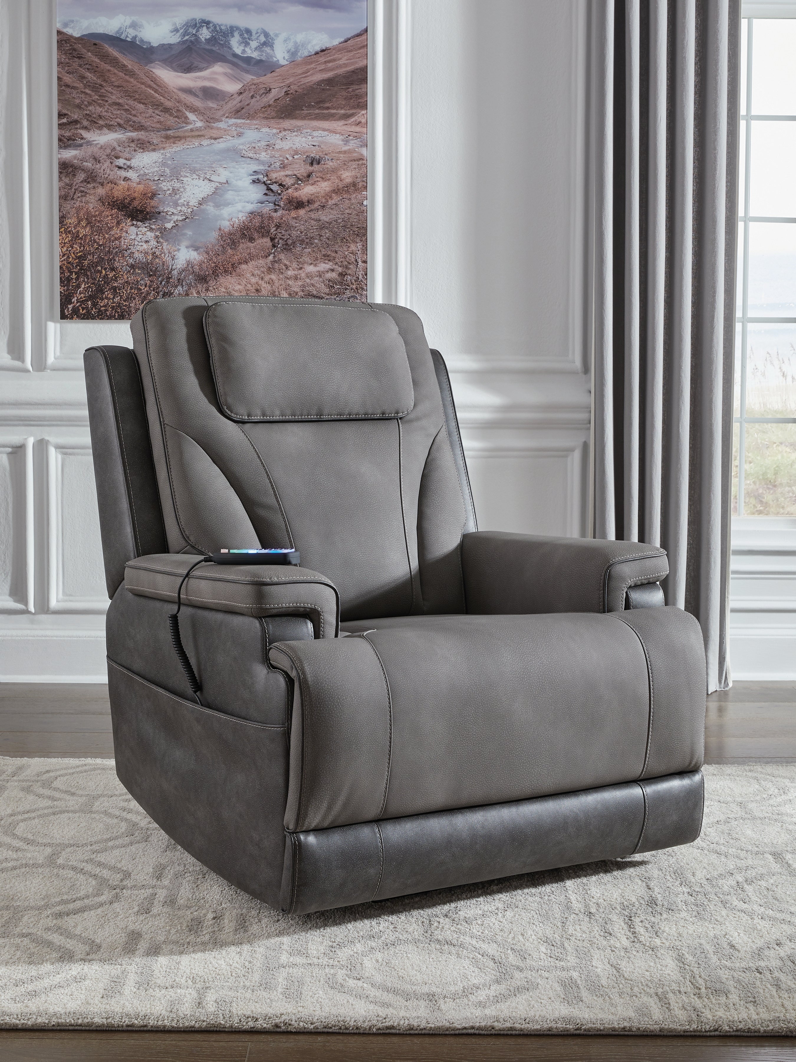 Coral Furniture - Ashley Furniture - 4Z-Peaceful Pause Living Room - Power Lift Recliner / Sand - PC1210312