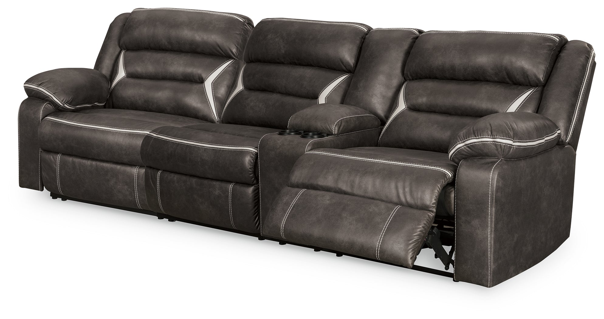 Coral Furniture - Ashley Furniture - Kincord Sectional - 3-Piece Power Reclining Sectional / Midnight - 13104S5