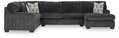 Coral Furniture - Ashley Furniture - Hollyview Sectional - LAF 3-Piece Sectional with Chaise / Shadow - 15205S1