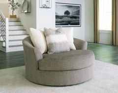 Coral Furniture - Ashley Furniture - Creswell Living Room - Ottoman With Storage / Stone - 1530511