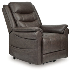 Coral Furniture - Ashley Furniture - Oatman Living Room - Power Lift Recliner / Carbon - 1800512