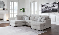 Coral Furniture - Ashley Furniture - Gabyleigh Sectional - LAF 2-Piece Sectional with Chaise / Nickel - 20904S1
