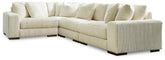 Coral Furniture - Ashley Furniture - Lindyn Sectional - RAF 6-Piece Sectional / Ivory - 21104S20