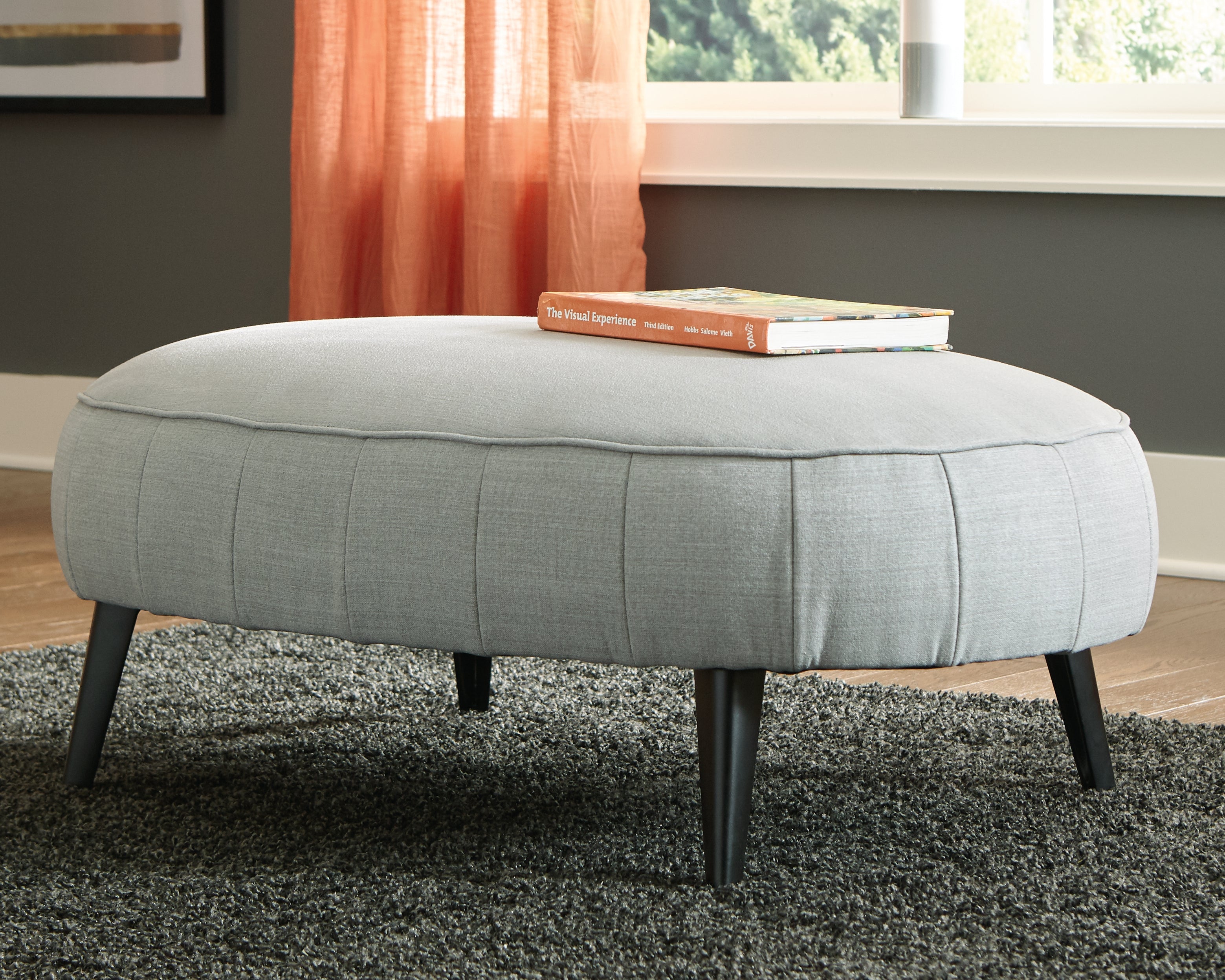 Coral Furniture - Ashley Furniture - Hollyann Living Room - Oversized Accent Ottoman / Gray - 2440208