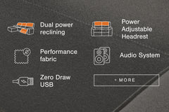 Coral Furniture - Ashley Furniture - ModMax II Sectional - 3-Piece Power Reclining Sectional / Salt and Pepper - 65906S3