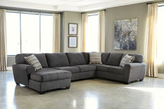 Coral Furniture - Ashley Furniture - Ambee Sectional - RAF 3-Piece Sectional with Chaise / Slate - 28620S1