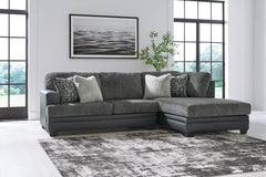 Coral Furniture - Ashley Furniture - Brixley Pier Sectional - LAF 2-Piece Sectional with Chaise / Graphite - 29906S2