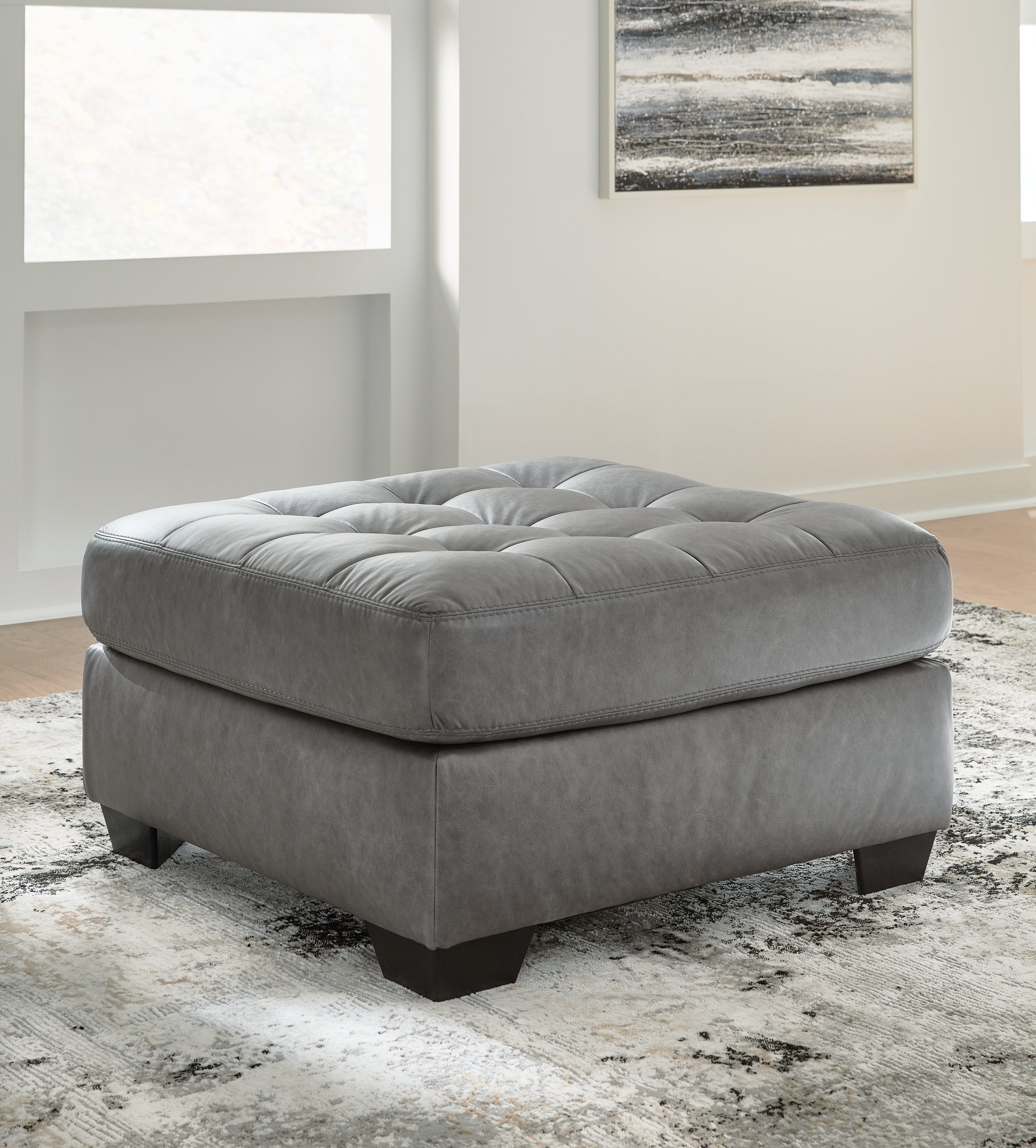 Coral Furniture - Ashley Furniture - Clairette Court Living Room - Oversized Accent Ottoman / Alloy - 3150308