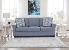 Coral Furniture - Ashley Furniture - Carissa Manor Living Room - Queen Sofa Sleeper / Denim - 3260439