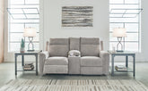 Coral Furniture - Ashley Furniture - Barnsana Living Room - Power Rocker Recliner / Ash - 3320198