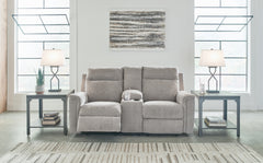 Coral Furniture - Ashley Furniture - Barnsana Living Room - Power Rocker Recliner / Ash - 3320198