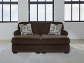 Coral Furniture - Ashley Furniture - Kimlee Sectional - RAF 3-Piece Sectional with Double Chaise / Chocolate - PC35603S3