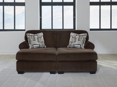 Coral Furniture - Ashley Furniture - Kimlee Sectional - RAF 3-Piece Sectional with Double Chaise / Chocolate - PC35603S3