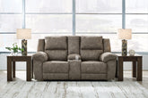 Coral Furniture - Ashley Furniture - Laresview Living Room - DBL Rec Loveseat w/Console / Fossil - 3720394