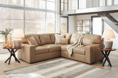 Coral Furniture - Ashley Furniture - Bandon Sectional - RAF 3-Piece Sectional / Toffee - 38006S4