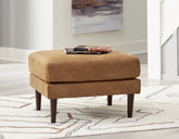Coral Furniture - Ashley Furniture - Telora Living Room - Loveseat / Caramel - 4100235