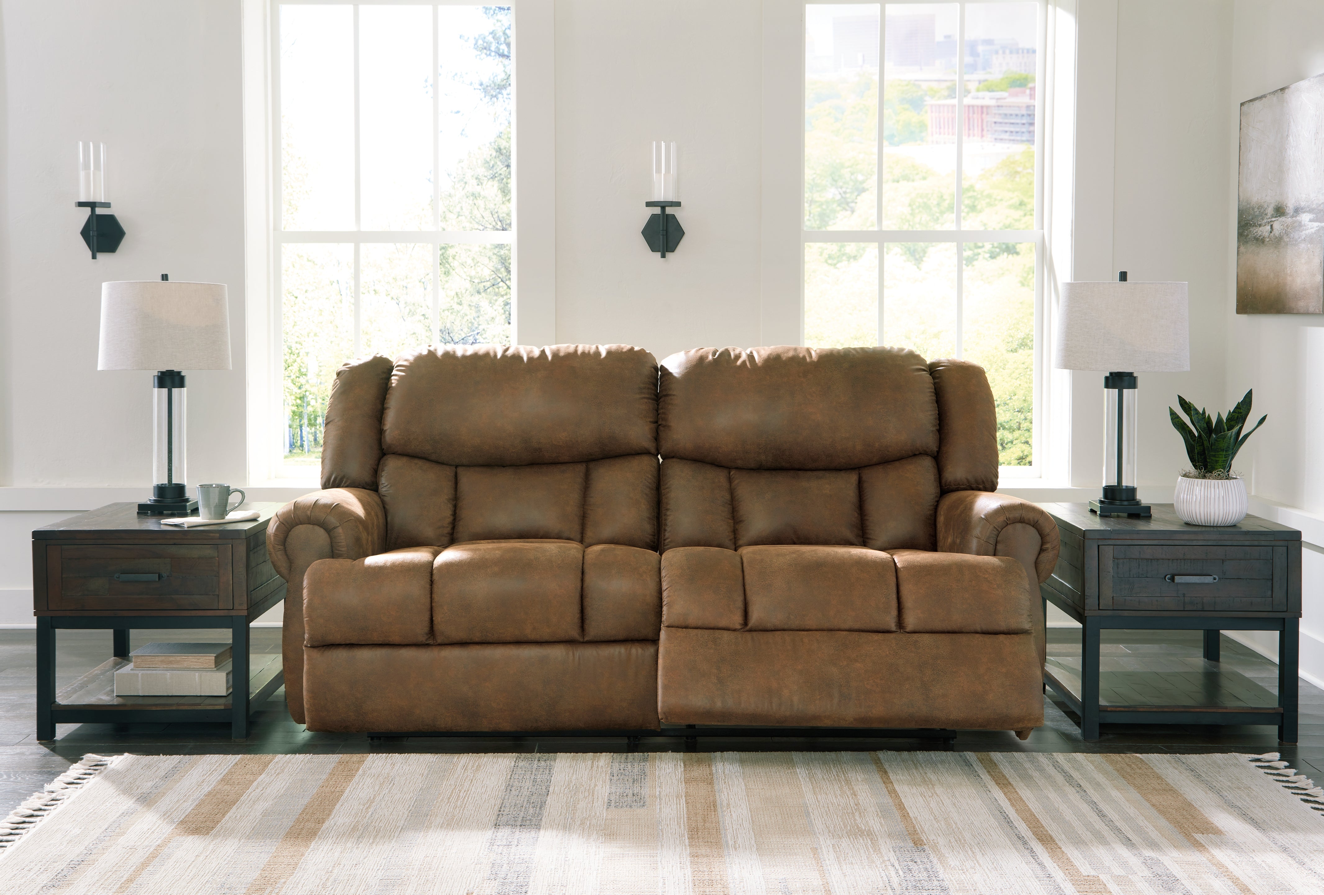 Coral Furniture - Ashley Furniture - Boothbay Living Room - 2 Seat Reclining Sofa / Auburn - 4470481