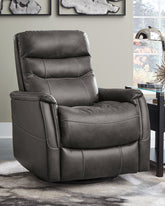 Coral Furniture - Ashley Furniture - Riptyme Living Room - Swivel Glider Recliner / Quarry - 4640261