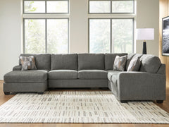 Coral Furniture - Ashley Furniture - Clarington Sectional - RAF 3-Piece Sectional with Chaise - PC48405S1
