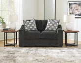 Coral Furniture - Ashley Furniture - Wryenlynn Living Room - Ottoman / Onyx - 4940514