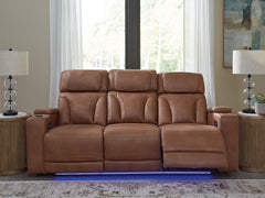 Coral Furniture - Ashley Furniture - Clean-Slate Living Room - PWR Recliner/ADJ Headrest / Caramel - PC5010113