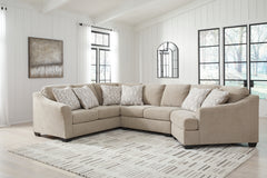 Coral Furniture - Ashley Furniture - Brogan Bay Sectional - 3-Piece Sectional with Cuddler / Cork - 52705S2
