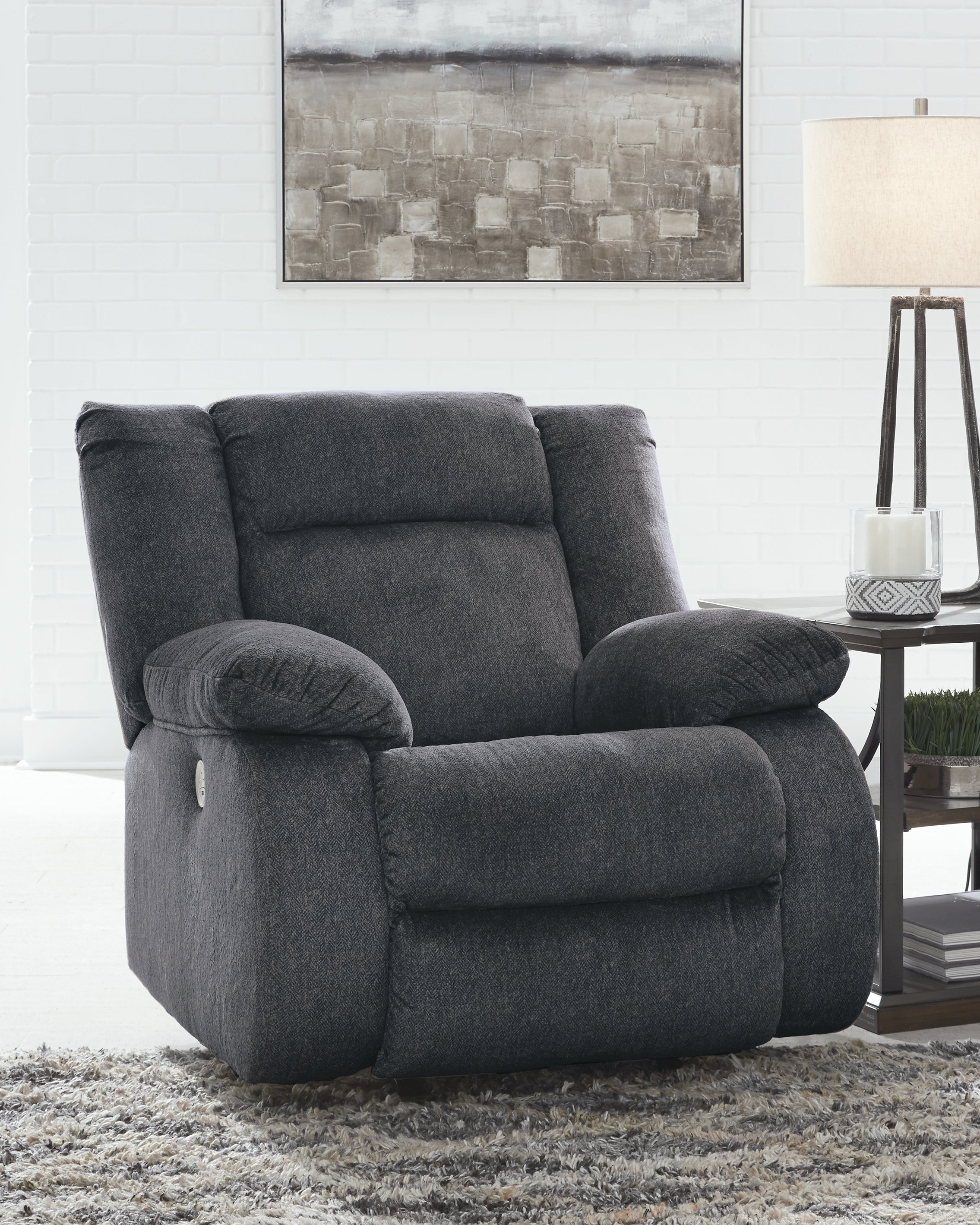 Coral Furniture - Ashley Furniture - Burkner Living Room - Power Rocker Recliner / Marine - 5380498