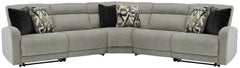Coral Furniture - Ashley Furniture - Colleyville Sectional - 7-Piece Power Reclining Sectional with Chaise / Stone - 54405S32