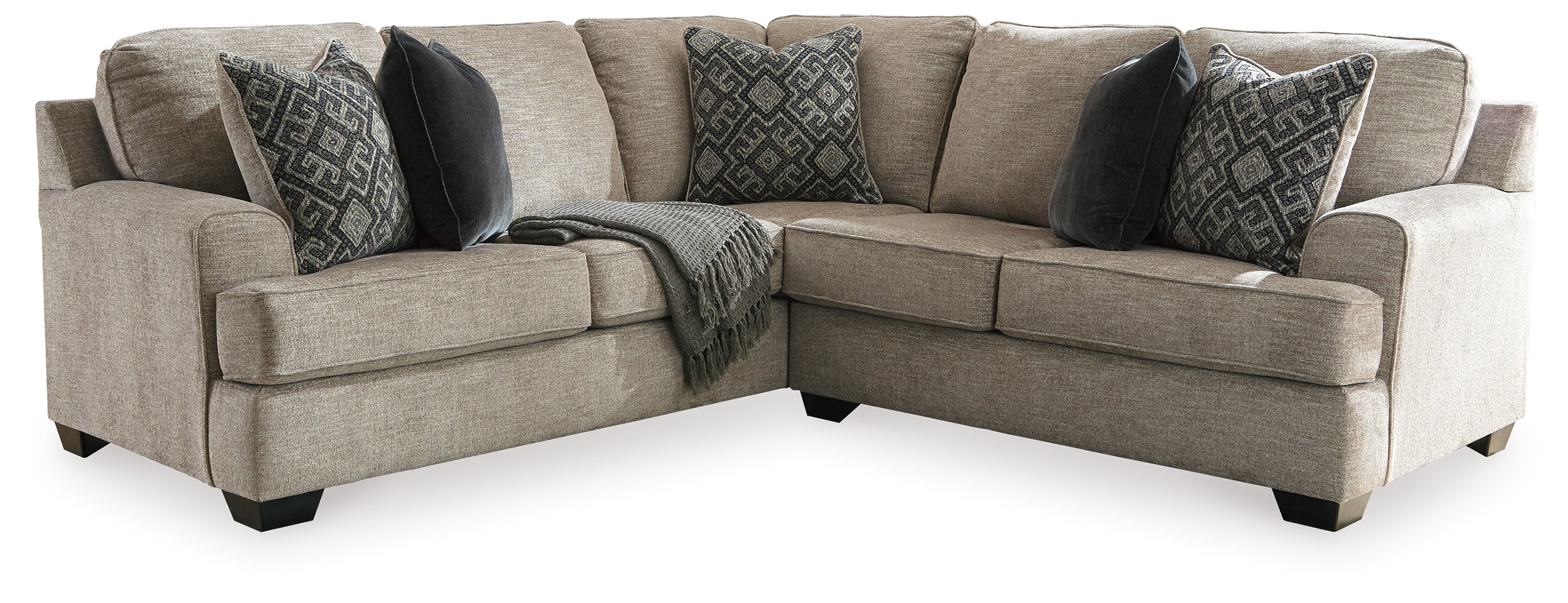 Coral Furniture - Ashley Furniture - Bovarian Sectional - LAF 4-Piece Sectional / Stone - 56103S6