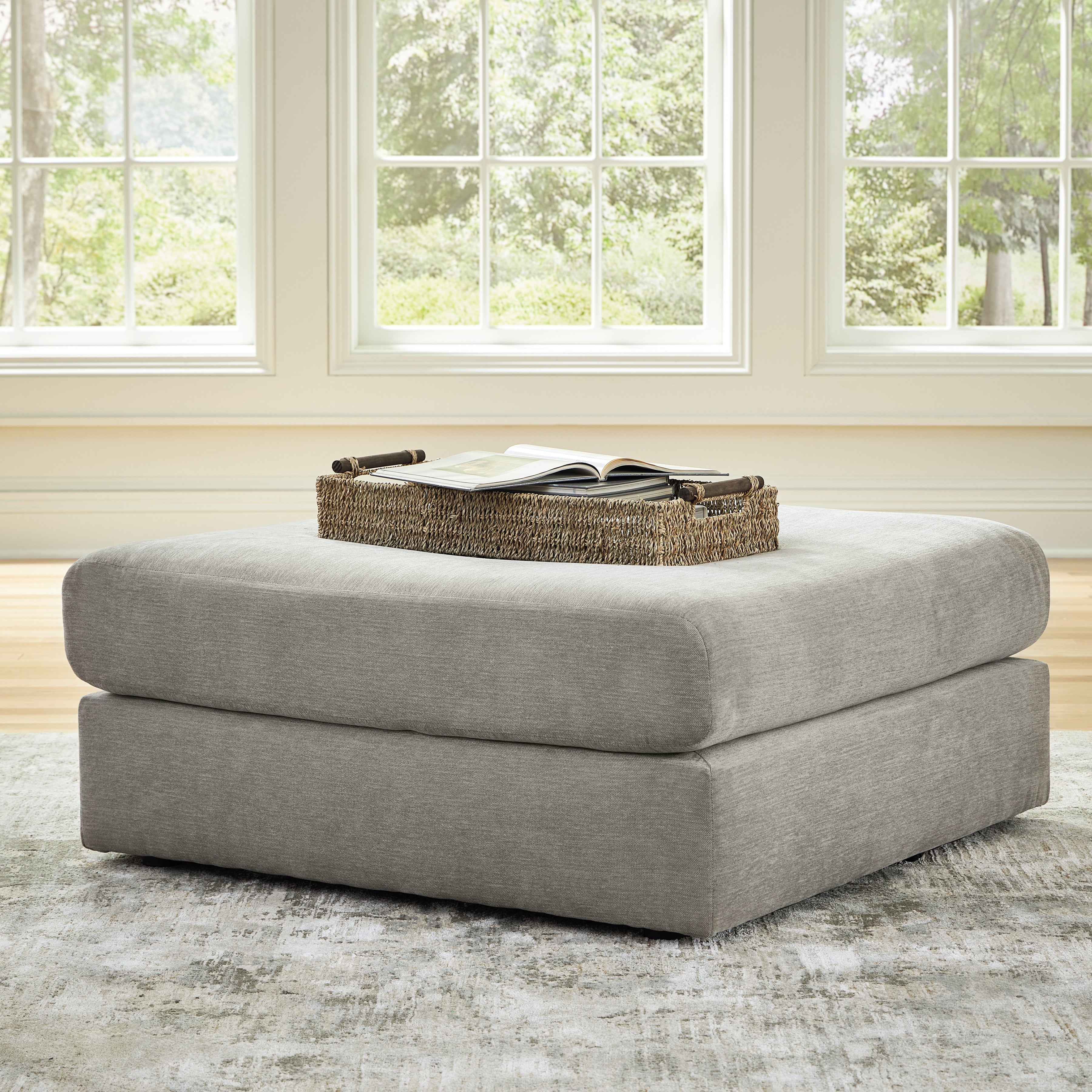 Coral Furniture - Ashley Furniture - Avaliyah Living Room - Oversized Accent Ottoman / Ash - 5810308