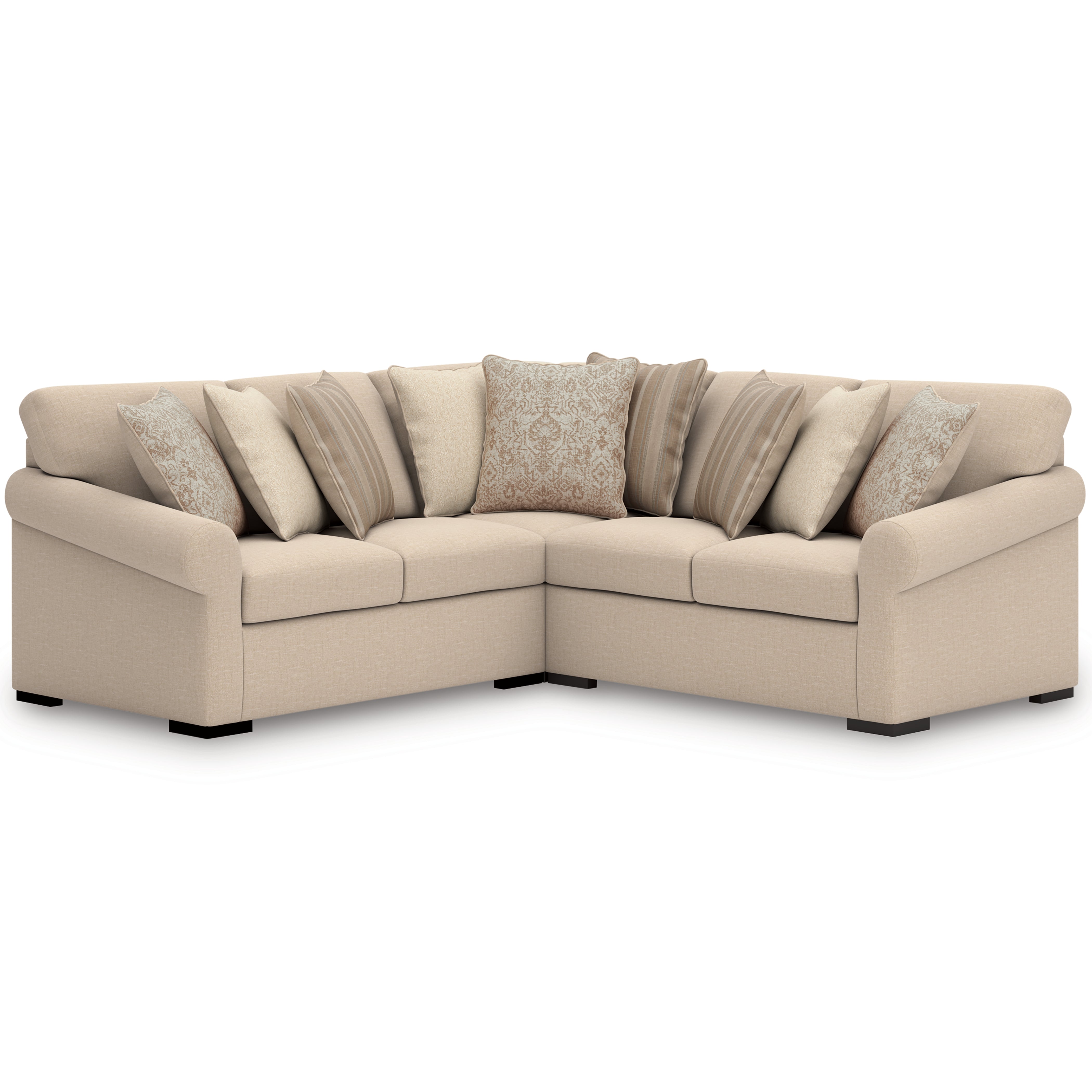 Coral Furniture - Ashley Furniture - LadyMae Sectional - 3-Piece Sectional / Twill - 59404S1