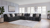 Coral Furniture - Ashley Furniture - Lavernett Sectional - LAF 4-Piece Sectional / Charcoal - 59603S2