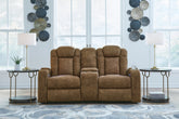 Coral Furniture - Ashley Furniture - Wolfridge Living Room - PWR Recliner/ADJ Headrest / Brindle - 6070313