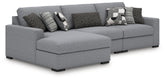 Coral Furniture - Ashley Furniture - Bealton Sectional - RAF 2-Piece Sectional with Chaise / Salt and Pepper - 61305S10