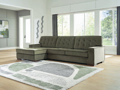 Coral Furniture - Ashley Furniture - Caspian-Town Sectional - LAF 2-Piece Sectional with Chaise / Olive - PC61702S2