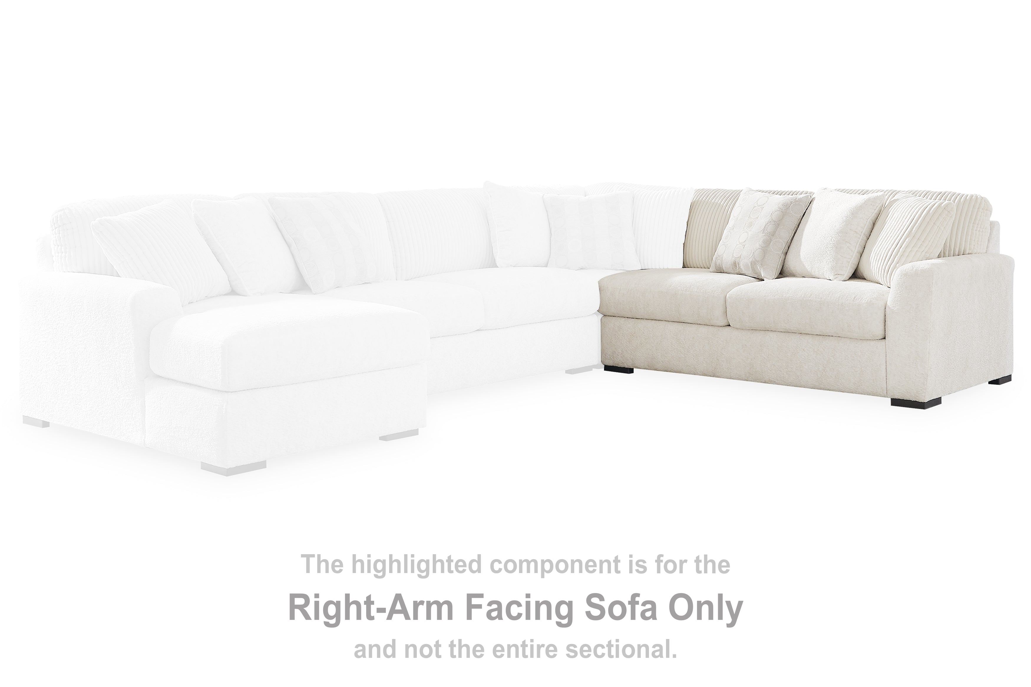 Coral Furniture - Ashley Furniture - Chessington Sectional - LAF 3-Piece Sectional / Ivory - 61904S5