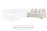 Coral Furniture - Ashley Furniture - Chessington Sectional - LAF 3-Piece Sectional / Ivory - 61904S5