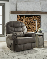Coral Furniture - Ashley Furniture - Camera Time Living Room - Zero Wall Recliner / Gunmetal - 6570729