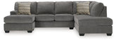 Coral Furniture - Ashley Furniture - Riverfield Sectional - 2-Piece Sectional with Chaise / Iron - 70097S1