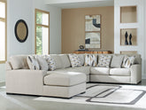 Coral Furniture - Ashley Furniture - Laurelgrove Sectional - RAF 5-Piece Sectional with Chaise / Pebble - 75105S11