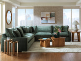 Coral Furniture - Ashley Furniture - Carriage View Sectional - LAF 3-Piece Sectional / Jade - 78001S1