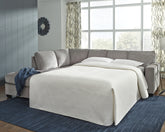 Coral Furniture - Ashley Furniture - Altari Sectional - LAF 2-Piece Sectional with Chaise / Alloy - 87214S2