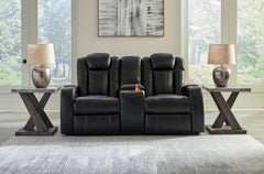 Coral Furniture - Ashley Furniture - Caveman Den Living Room - PWR Recliner/ADJ Headrest / Midnight - 9070313