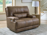 Coral Furniture - Ashley Furniture - Beckley Place Living Room - PWR Recliner/ADJ Headrest / Earth - PC9180282
