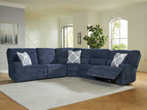 Coral Furniture - Ashley Furniture - Acklen Place Sectional - 2-Piece Power Reclining Sectional / Navy - 93607S16