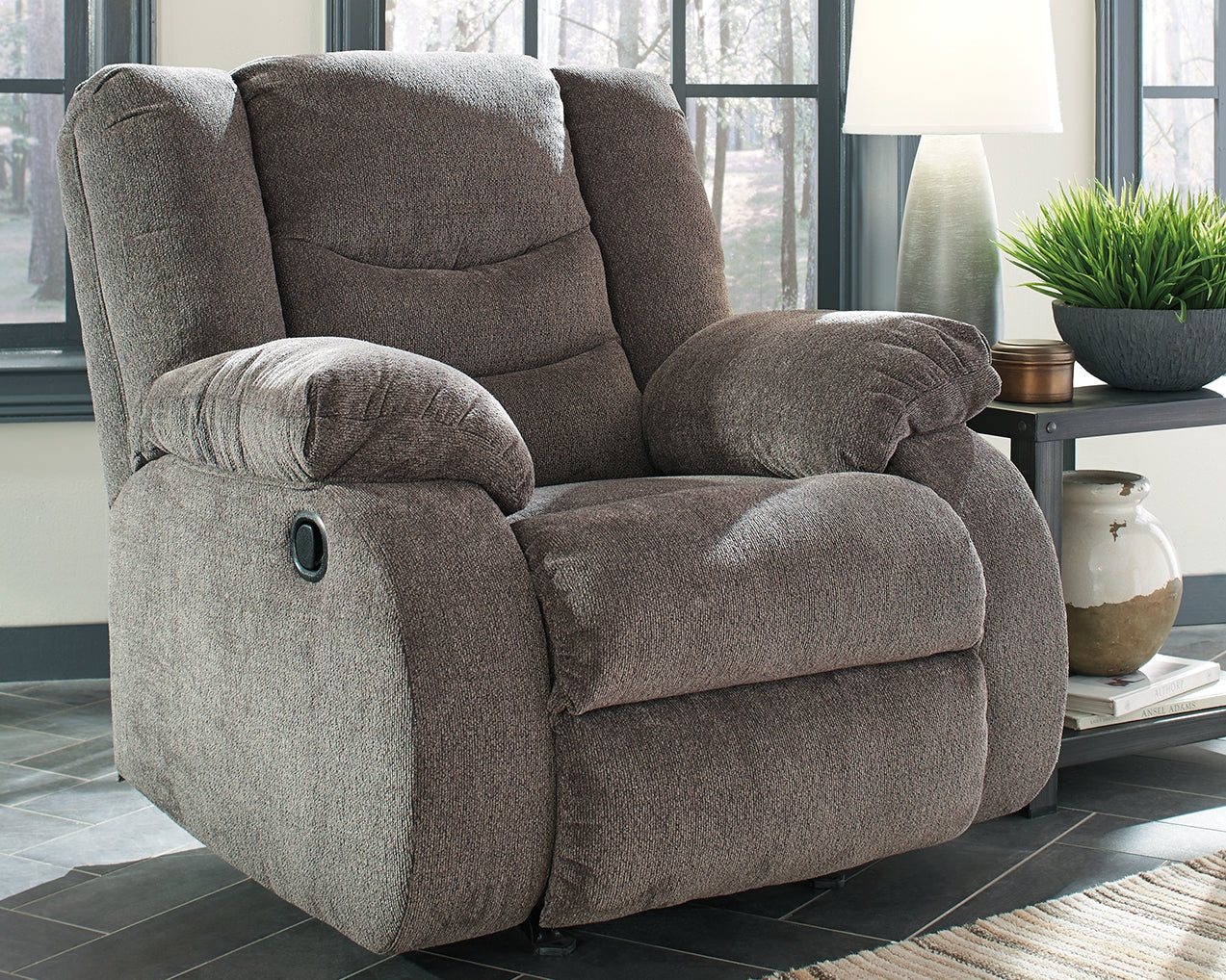 Coral Furniture - Ashley Furniture - Tulen Living Room - Reclining Sofa / Gray - 9860688