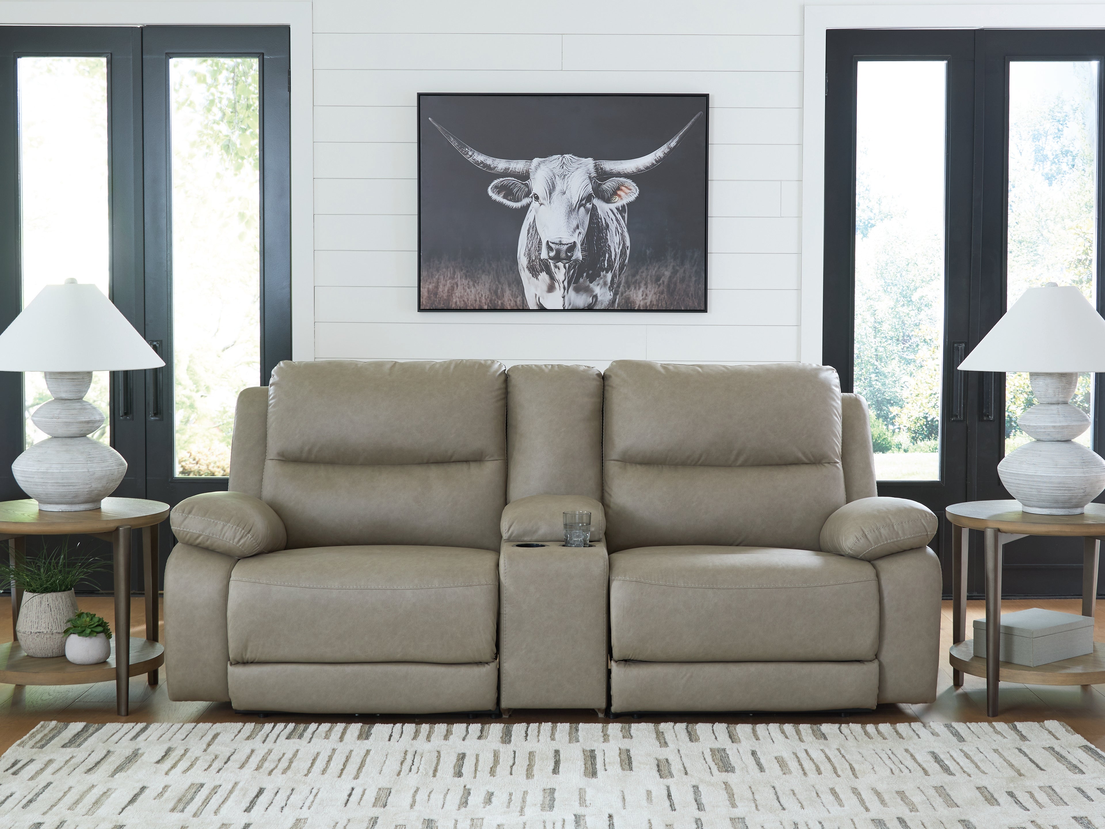Coral Furniture - Ashley Furniture - Narwhal Place Sectional - 5-Piece Power Reclining Sectional / Pebble - PC99201S8