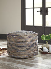 Coral Furniture - Ashley Furniture - Absalom Pouf - Pouf / Denim - A1000550