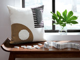Coral Furniture - Ashley Furniture - Longsum Pillows - Pillow / Black/White/Honey - A1000927P