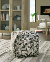 Coral Furniture - Ashley Furniture - Albermarle Pouf - Pouf / Gray/Brown - A1000983